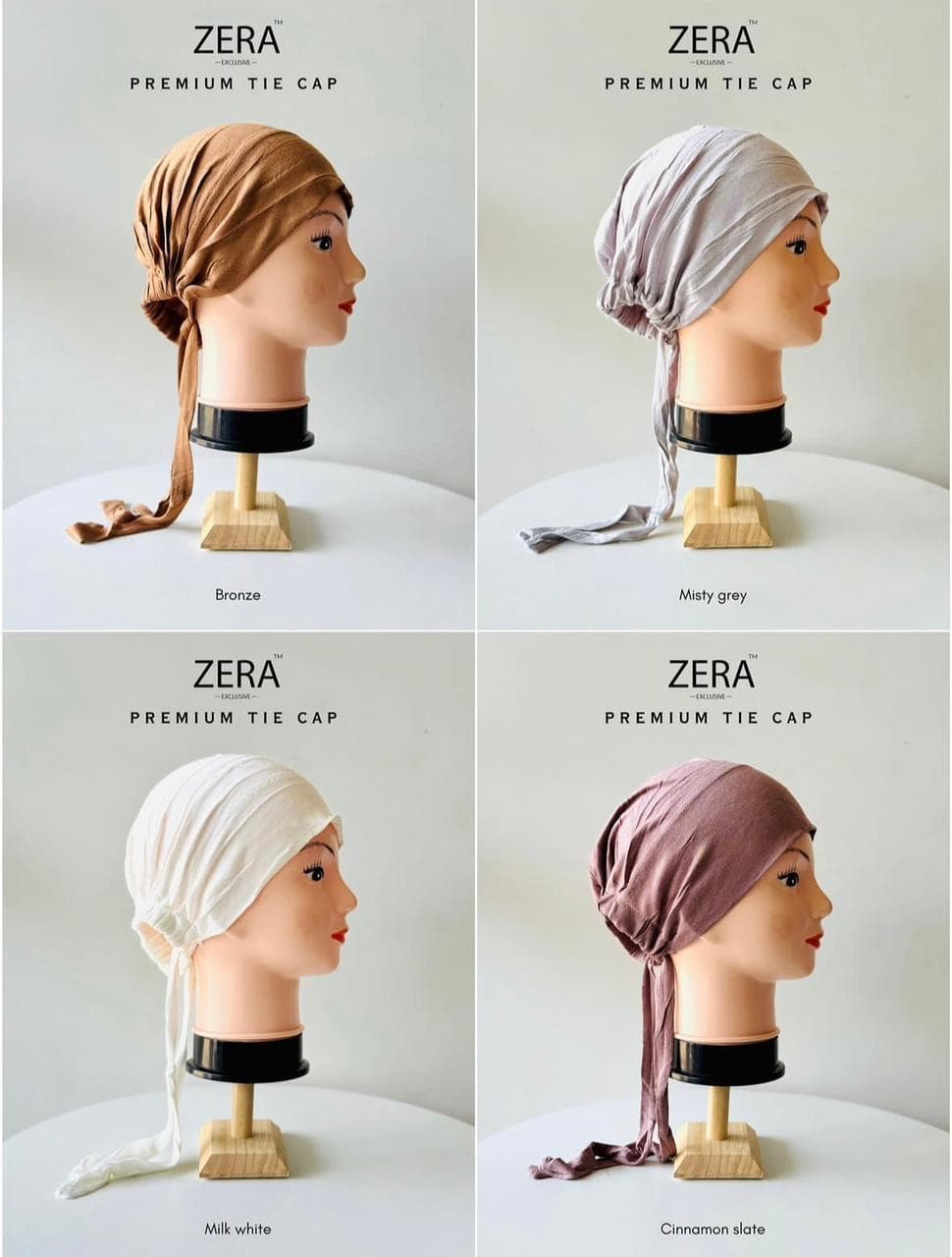 ZERA EXCLUSIVE PREMIUM MALAYSIAN BAMBOO JERSEY TIE CAP  thumbnail 3