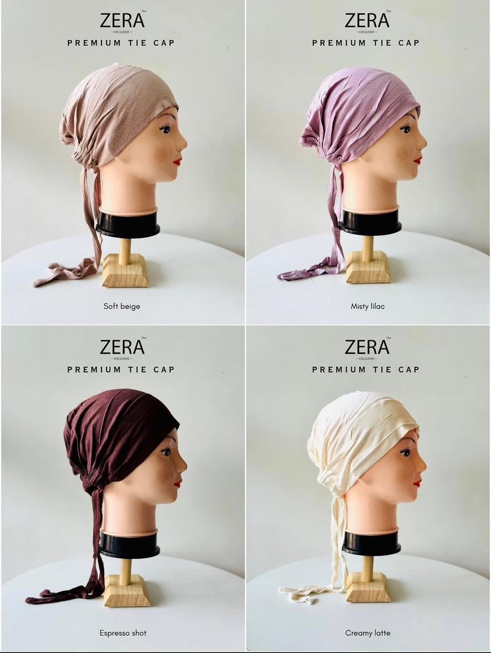 ZERA EXCLUSIVE PREMIUM MALAYSIAN BAMBOO JERSEY TIE CAP  thumbnail 4