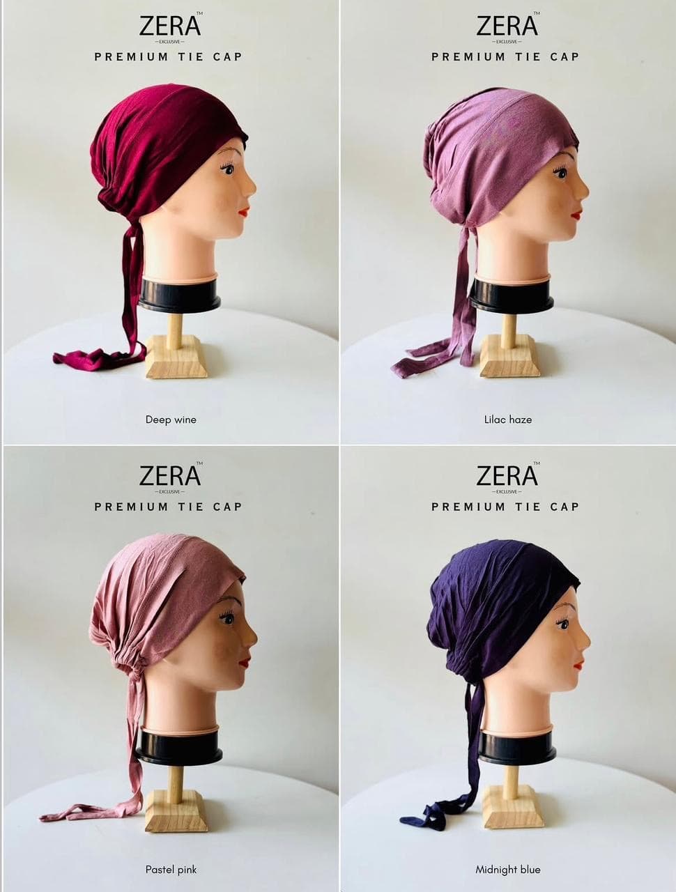 ZERA EXCLUSIVE PREMIUM MALAYSIAN BAMBOO JERSEY TIE CAP  thumbnail 5