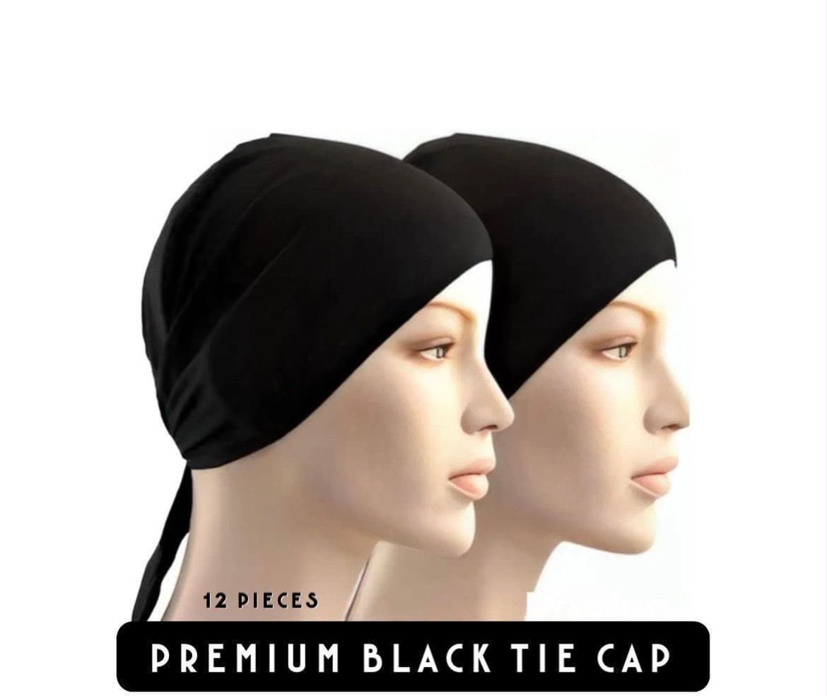 PREMIUM BLACK COTTON TIE CAP 
