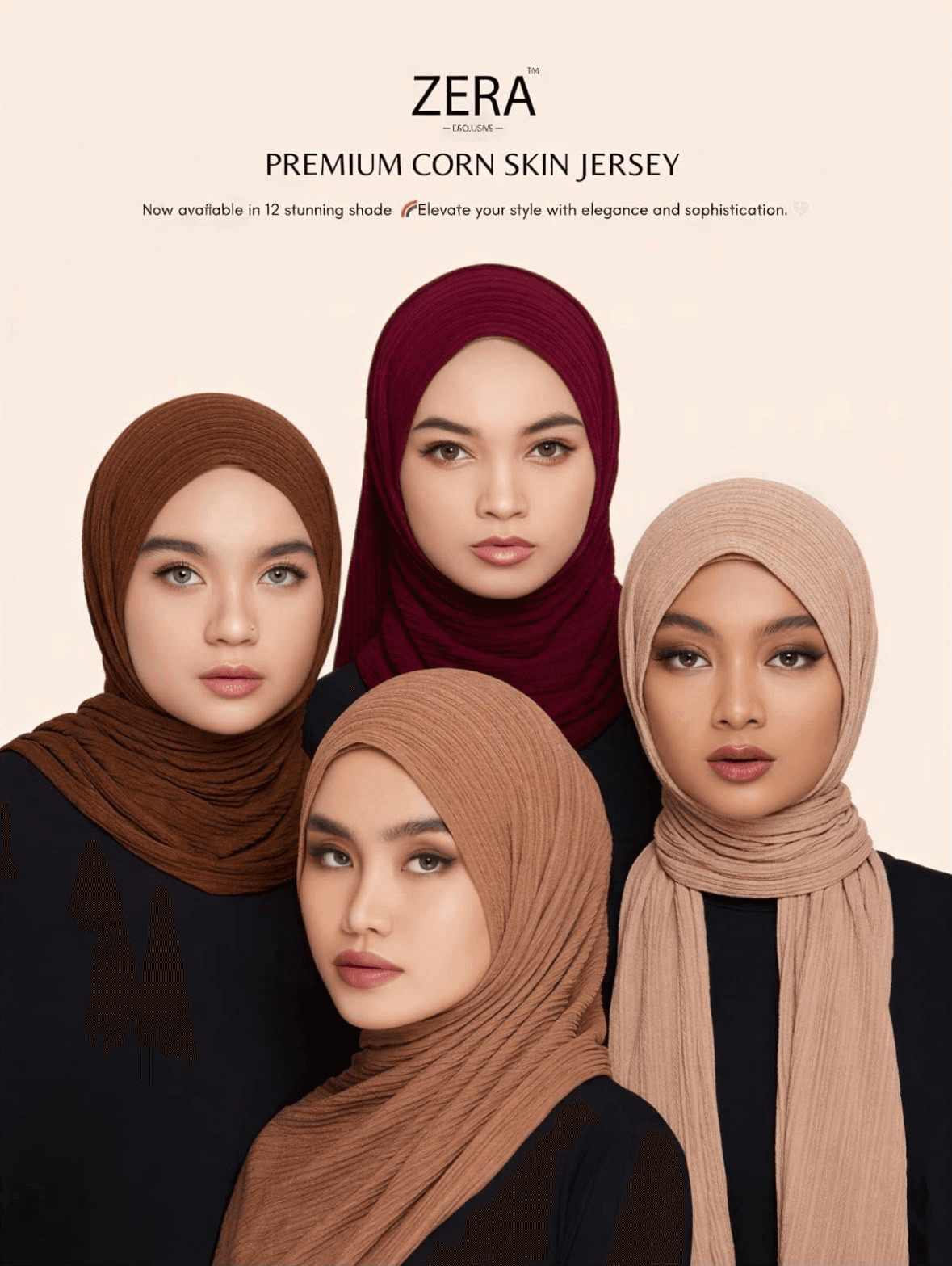 Premium Zera Corn jersey Hijab